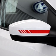 2pcs/set Reflective color stripe decoration car rear view mirror sticker for ,automobile vinyl accessories and cover