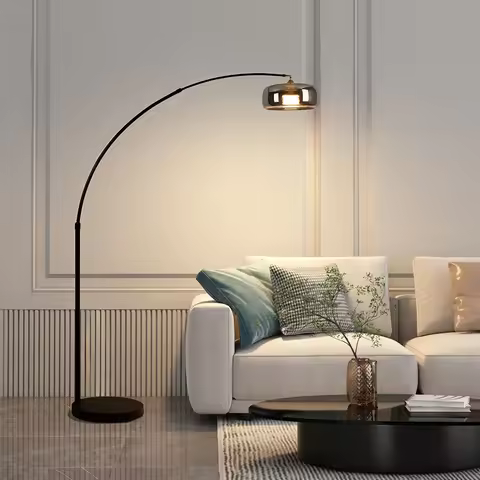 Italian Floor Lamp Living Room Sofa Side Standing Lamp Glass Fishing Lamp Light Luxury Bedroom Bedsi