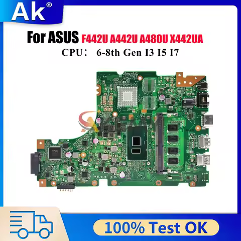 X442UA Laptop Motherboard For ASUS X442UF F442U A480U X442URR A442U X442UAR X442UQ X442U X442UNR X44