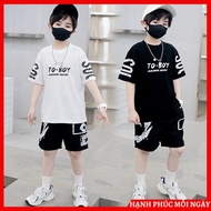 Fashion summer clothes, summer clothes sets for boys and men, large size 18-50kg. Toboy sports shirt