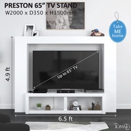 Ready Stock PRESTON Series TV Cabinet 65 Inch - 4 Colours - 6.5 Feet - TV Cabinet 65" 6.5 kaki