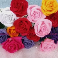 bunga mawar flanel cantik