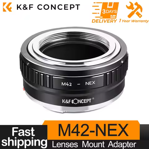K & F Concept for M42 Lenses to Sony E Camera Mount Lens Adapter Compatible with Sony E A5000 A6000 