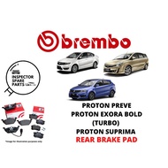100% BREMBO PROTON EXORA BOLD PREVE SUPRIMA REAR BRAKE PAD (BELAKANG) P24075
