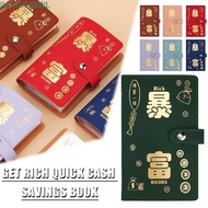 JUNYUE88WL 100 Envelope Challenge Binder, PU Leather Fun Money Saving Challeng Book, Creative Clear 