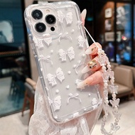 1 ชิ้น เคสโทรศัพท์กันกระแทกแบบโบว์ผูกสีขาวลูกโป่ง่ายใช้ได้กับไอโฟน 15 โปรแมกซ์/15 โปร/15/14 โปรแมกซ์