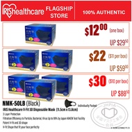 IRIS Healthcare NMK-50LB Surgical Medical Disposable 3ply 3D V-Fit Mask, Medium, 11.5cm x 13.8cm, Bl