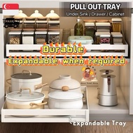 [SG] Expandable Kitchen Drawer Style Pull Basket Cabinet Seasoning Tray Condiment Tray Cabinet Tray 