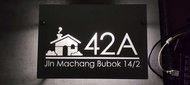 Solar LED Modern Solar House Number & Address Sign Plate Tanda Rumah 太阳能家用门牌  Tablet Waterproofing 3