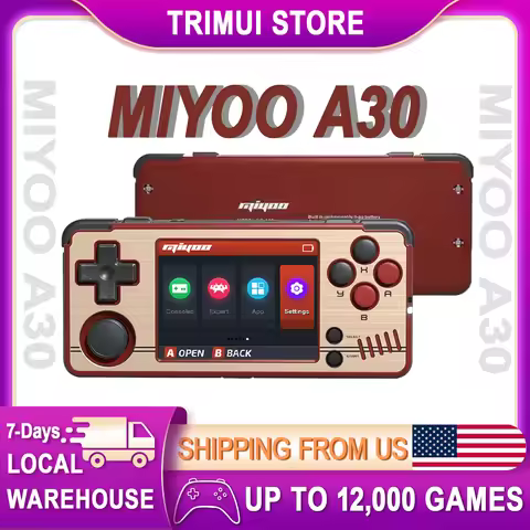 Miyoo Mini 30 Handheld Gaming Console,2.8'' IPS Display, Cortex-A53 Quad-Core 1.3 GHz, 10,000+ Games
