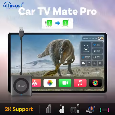 OTTOCAST Wired to Wireless CarPlay Adapter Car TV Mate Pro C3 Multimedia Video Converter for HDMI fo