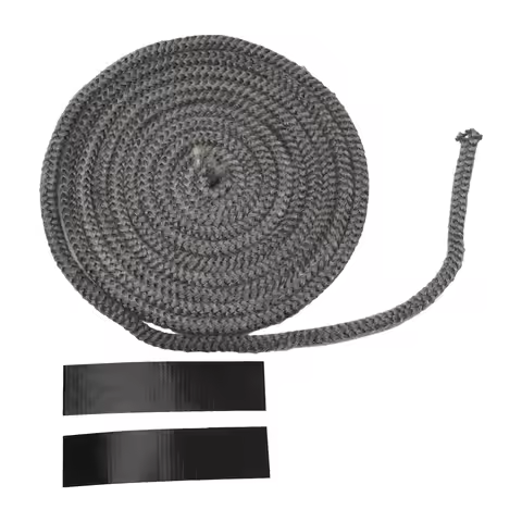Fireplace Fiberglass Rope Seal Strip Adhesive Tape Kit Wood Burning Stove 3Meters 9mm Rope Log Burne