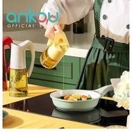 ANKOU Glass Condiments Container - Auto Open Sauce Oil Dispenser 580 ml Oil Spray 300ml