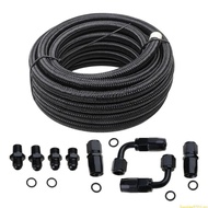 SUN Black Nylon Braided Hose Kit for 4L60E 4L65E AN6 Automatic Transmission Coolers Lines Car Fuels 