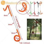 Tent Pole Post Lamp Holder Hook 2 Way Hanger Multipurpose Aluminum Alloy Post Tent Pole Light Holder