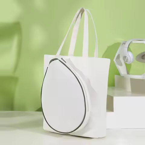 White Tennis Bag Female Single Shoulder Bag Portable Tennis Racquet Bag Tenis Large Capacity Canvas 