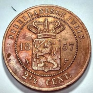 uang kuno koin jaman belanda benggol 1857#40