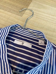 Uniqlo 優衣庫 J+ 聯名款 藍白條紋 長袖襯衫