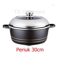 Dessini 36cm 32cm 30cm Non Stick Cooking Pot Half Glass Half Stainless Steel Cover Die-Casting Grani