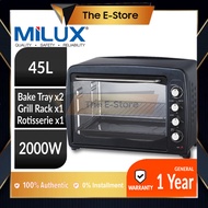 Milux 45L Electric Oven with Rotisserie Grill | MOT-45 (Ketuhar Elektrik 电烤箱 MOT45)
