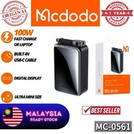MCDODO MC-0561 25000mAh 100W Ultra Mini Digital Display Power Bank | Built-in USB-C Cable | 100W Fas