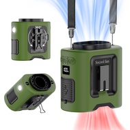 Socool fan พัดลมคาดเอว 14500mAh โหมดลมพายุ คลิปหมุน 360° ชาร์จมือถือ มีไฟ ใช้คล้องคอ เหมาะสำหรับงานก