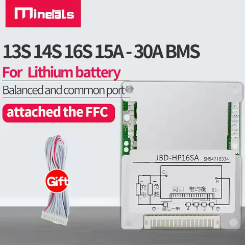 16S 14S BMS PCM 60V 18650 48V 32650 PCM Battery Protection Board BMS 15A 20A 25A 30A with Balanced L