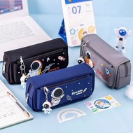Four-layer Large-Capacity Pencil Cases Cartoon Astronaut Stationery Bag Boys Double-layer Pencil Bag