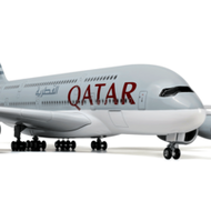 7.87" Large Diecast Airbus A380 Model Kit With Stand, Collectible Giant Airliner Display, Aviation E