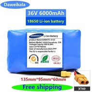 ชุดแบตเตอรี่ 36V ต้นฉบับ 6000Mah 6.0Ah แบตเตอรี่ลิเธียมไอออนแบบชาร์จไฟได้สำหรับ Electric Self Balanc