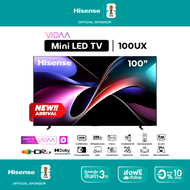 New 2026 Hisense ทีวี 110 นิ้ว UX Series รุ่น 110UX RGB Backlight MiniLED ULED 4K VIDAA U9 Gaming TV