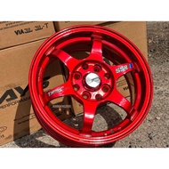 New Car Sport Rim SSR TYPE-C Wheels Japan Design 14x5.5J 8x100/110 ET38 Candy Red - READY STOCK