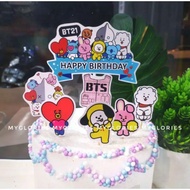 BT21 Birthday Cake Topper KPOP Birthday Cake Decoration