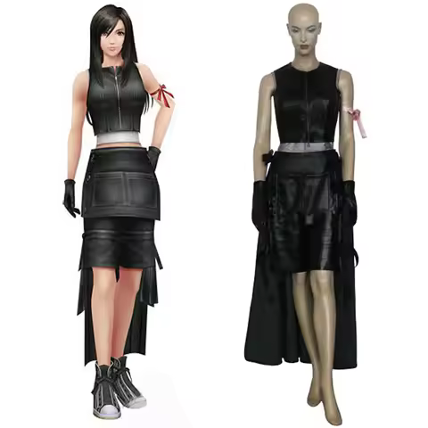 Final Fantasy VII 7 Tifa Lockhart Cosplay Battle Uniform Suit Women's Fancy Party Halloween Costumes