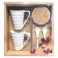 TATUNG 大同磁器 摩登馬克杯 線圈 含湯匙杯墊組  GR0003  1組