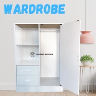 MYHOME | MODERN KIDS WOODEN WARDROBE | ALMARI BAJU | MULTIPURPOSE WARDROBE | ALMARI PAKAIAN | CABINE