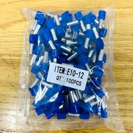 Empty battery Cosse head E10-12 (Blue) - Cable cross section 10mm2, PIN length 12mm (100 Pieces/Bag)