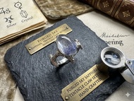 藍線石水晶- S 925純銀戒指