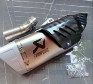 ชุดท่อสลิปออน KAWASAKI Z400 Ninja400 แสตนเลสเกรด 304 อย่างดีสวมปลายท่อแต่งขนาด 2 นิ้ว(51 มม.)+อาคาโพ