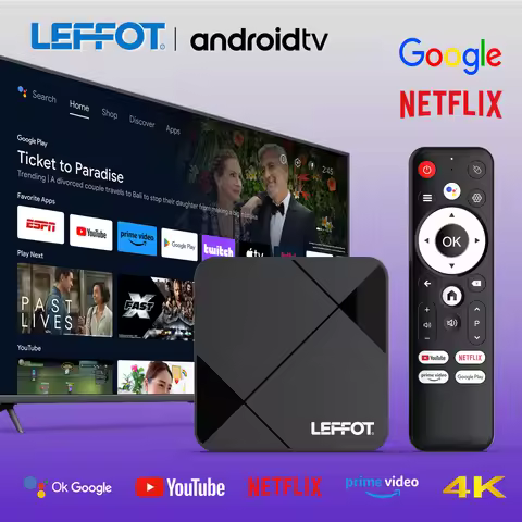LEFFOT RK3518 Android 14.0 Smart TV Box RK3518 4K With Wifi 6 Smart 3D Google Assistant Netflix YouT