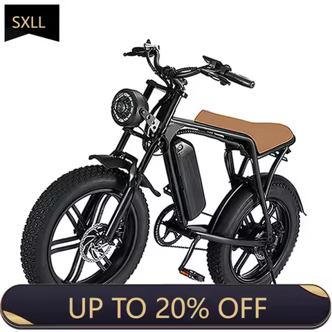 SXLL Electric bike mountain bike retro fat tires electric bike 750w fat bike