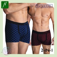 NEW! Natasha Nathaniel FALKMAN Seamless Boxer For Men's 2-IN-1 Boxer Brief Pack
