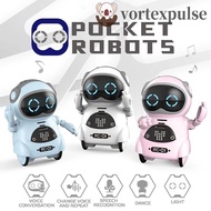 VORTEXPULSE Pocket Robot, Singing Dancing Smart Robot Talking Interactive Robot, Recording LED Light