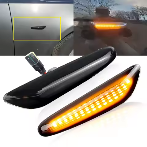 2x LED Turn Signal Light Side Marker 63133418445 For BMW 1 3 5 serie E46 E60 E61 E81 E82 E87 E88 E90