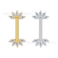 G23 Titanium Nipple Nail Piercing Jewelry Titanium Alloy Horse Eye Nipple Ring