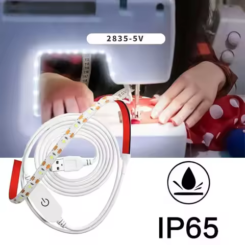 1m 2m 3m USB 5V Touch LED Strip Light Sewing Machine Light SMD 2835 Kitchen Under Cabinet Lighting
