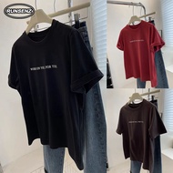 M-4XL Korean Cotton Oversize Tee Women Plus Size Short Sleeve Letter Tshirt
