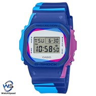Casio G-Shock DWE-5600PR-2D Interchangeable Strap &amp; Bezel Blue White Men's watch