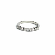 Tiffany & Co. 鉑金 排鑽戒指 49號 鑲嵌9顆鑽石