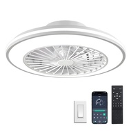 110V-220V 20 Inch Electric Ceiling Fan Light Silent Bedroom Fan Lamp Household Six Speed Adjustable 